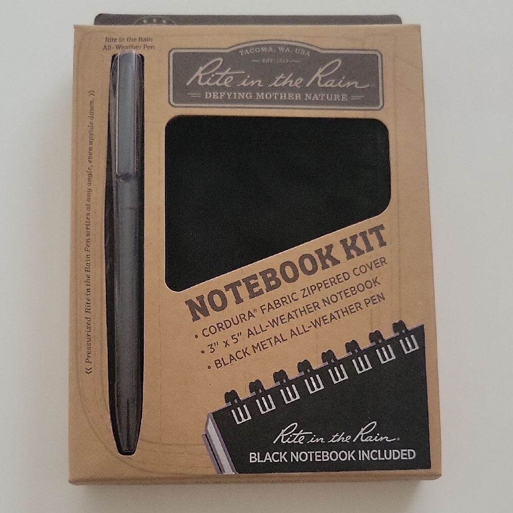 Black Notebook Kit with Pen, Rite In The Rain